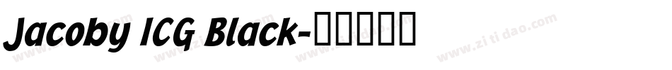 Jacoby ICG Black字体转换